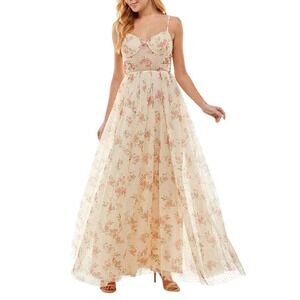 City Studio Fairycore Babydoll Whimsical Junior sz Small Ethereal Milkmaid Dress